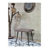 Zafir Siyah Sivriltmel Ayaklı 60 cm Puf Bench - Puf - Bench - Oturak - Mutfak Oturağı - Antre Oturağı Kahverengi Renk 60 x 40 Boyut/Ebat