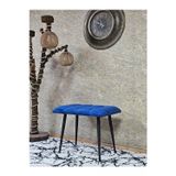Zafir Siyah Sivriltmel Ayaklı 60 cm Puf Bench - Puf - Bench - Oturak - Mutfak Oturağı - Antre Oturağı Mavi Renk 60 x 40 Boyut/Ebat
