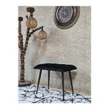 Zafir Siyah Sivriltmel Ayaklı 60 cm Puf Bench - Puf - Bench - Oturak - Mutfak Oturağı - Antre Oturağı Siyah Renk 60 x 40 Boyut/Ebat