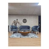 Zafir TEDDY Takım Beyaz Boyalı Telli Ayak Çay Seti Koltuk - Berjer , Balkon, Salon, Ofis Füme Renk 40 x 125 Boyut/Ebat