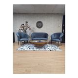 Zafir TEDDY Takım Siyah Boyalı Sivriltme Ayak Çay Seti Koltuk - Berjer , Balkon, Salon, Ofis Füme Renk 40 x 125 Boyut/Ebat