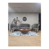 Zafir TEDDY Takım Siyah Boyalı Sivriltme Ayak Çay Seti Koltuk - Berjer , Balkon, Salon, Ofis Kahverengi Renk 40 x 125 Boyut/Ebat