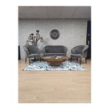 Zafir TEDDY Takım Siyah Boyalı Telli Ayak Çay Seti Koltuk - Berjer , Balkon, Salon, Ofis Kahverengi Renk 40 x 125 Boyut/Ebat