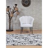 Zafir Tekli Siyah Boyalı Tel Ayak Papatya Çay Seti Koltuk Tekli Berjer , Balkon, Salon, Ofis, Cafe Koltuk - Krem