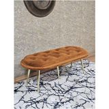 Zafir Ufo Oturak Bench - Gold Kaplama Sivriltme Ayak - Oturak - Bench - Puf - Yatak Ucu Pufu Turuncu Renk 100 x 50 Boyut/ebat - Renkli
