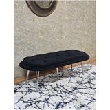 Zafir Ufo Oturak Bench - Krom Kaplama Sivriltme Ayak - Oturak - Bench - Puf - Yatak Ucu Pufu Siyah Renk 100 x 50 Boyut/ebat - Renkli