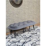 Zafir Ufo Oturak Bench - Siyah Boyalı Sivriltme Ayak - Oturak - Bench - Puf - Yatak Ucu Pufu Gri Renk 100 x 50 Boyut/ebat - Renkli