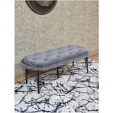 Zafir Ufo Oturak Bench - Siyah Boyalı Telli Ayak - Oturak - Bench - Puf - Yatak Ucu Pufu Gri Renk 100 x 50 Boyut/ebat - Renkli