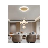ZAFİRA 1510- 4 KOLLU GOLD KASA KELEBEK TAŞLI KUMANDALI 3 IŞIK RENKLİ + GECE MODLU LEDLİ AVİZE