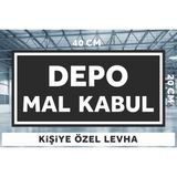 Zafrak Reklam Fabrika - Depo - Iş Yeri - Kişiye Özel 40X20 Pvc Plastik Levha Tabela 1 Adet Için Geçerlidir