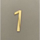 Zafrak Reklam Kapı Daire Numarası 1 mm Gold Ayna Pleksi Yapışkanlı 8 cm Ebatında 1 Adet Ürün