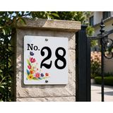Zafrak Reklam Site- Apartman- Kapı - Villa - Duvar - Bahçe Tabela Numara 20X20 cm Dış Mekan Kişiye Özel - 20 x 20 cm