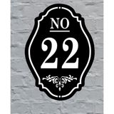 Zafrak Reklam Site- Apartman- Kapı - Villa - Duvar Numarası 25X18CM Dış Mekan Numara 22 No 22 - 25 x 18 cm - 1 Adet