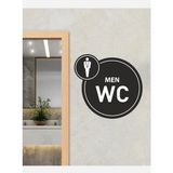 Zafrak Reklam Wc Men 18 x 17 cm Tabela Levha Yönlendirme İkaz Kompozit Metal (Folyo Kesim )