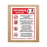 zafrakreklam Apartman Kuralları (Özelleştirebilinir) Tabela Levha 30X40cm PVC ( Polikarbon)