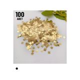 zafrakreklam Dekor Süs Ayna Gold Yonca Yaprak 100x Adet Pleksi Dekoratif 1.5cm Pleksi Kendiden Yapışkanlı