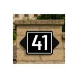zafrakreklam Duvar - Kapı - Bahçe Numarası 23x15 Cm 4 Mm Dış Mekan - Numara 41 No 41