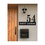 zafrakreklam Kişiye Özel Daire Villa Kapı Numarası Ve Isimlik, Alüminyum 40x20 cm