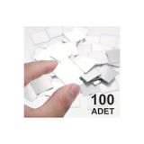 zafrakreklam Pleksi Dekoratif Kare Ayna 100Adet ( CAM DEĞİLDİR ) BOYUT 2 cm