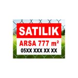 zafrakreklam SATILIK ARSA TABELASI 40X60 CM POLİKARBON PVC LEVHA