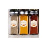 zafrakreklam Suya Dayanıklı 91 Adet 5x5 Cm Baharat - Kuruyemiş - Bakliyat Kavanoz Isimlik Etiketi - Sticker