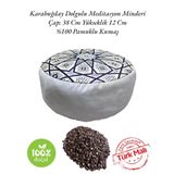 Zafu Karabuğday Dolgulu Meditasyon Minderi -%100 Pamuklu Yoga Meditasyon Minderi (Mor-Krem)