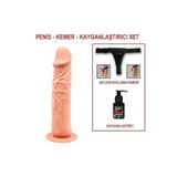 Zaga Oyun 20 Cm Belden Bağlamalı Realistik Vantuzlu Dildo Penis Set