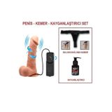 Zaga Oyun 20 Cm Kumandalı Belden Bağlamalı 360° Oynar Başlı Titreşimli Vibratör Realistik Penis Dildo