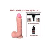 Zaga Oyun 21 Cm Realistik Kalın Dildo Penis Belden Bağlamalı Set