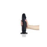 Zaga Oyun 22,5 Cm Siyah Yumuşak Kalın Anal Dildo