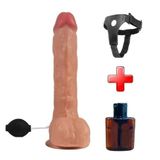 Zaga Oyun 24 Cm Belden Bağlamalı Su Fışkırtmalı Realistik Penis Anal Vajinal Dildo