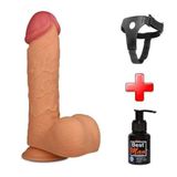 Zaga Oyun 24,5 Cm Belden Bağlamalı Gerçekçi Kalın Dildo Penis - King Sized