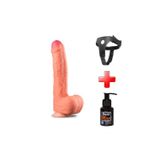 Zaga Oyun 28 Cm Belden Bağlamalı Yeni Nesil Çift Katmanlı Realistik Dildo Penis