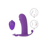 Zaga Oyun Amanraya Klitoris G-Spot ve Anal Uyarıcı 3 In 1 Giyilebilir Kelebek Vibratör - Mor