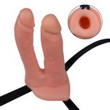 Zaga Oyun Belden Bağlamalı 12,5 Cm İçi Boş İkili Çatal Strapon Penis
