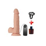 Zaga Oyun Belden Bağlamalı 21,8 Cm Titreşimli Gerçekçi Kalın Dildo Penis - Bahamut