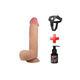 Zaga Oyun Belden Bağlamalı 23,4 Cm Çift Katmanlı Gerçekçi Dildo Penis