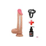 Zaga Oyun Belden Bağlamalı 24 Cm Kıkırdak Yapılı Çift Katmanlı Gerçekçi Dildo Penis