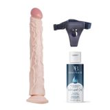 Zaga Oyun Belden Bağlamalı Kayganlaştırıcı Set Noctis 34,5Cm Realistik Dildo No:7