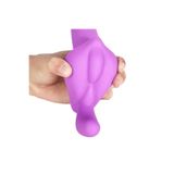 Zaga Oyun Charm Uyarıcı Tamponlu Ultra Yumuşak Çift Taraflı Kemerli Silikon Dildo Penis - Mor