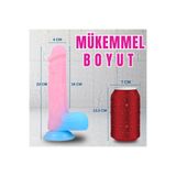 Zaga Oyun Glow İn The Dark - Karanlıkta Parlayan Dildo Ultra Yumuşak Realistik Yapay Penis 22 Cm