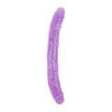 Zaga Oyun Hi-Rubber Şeffaf Jel Çift Taraflı Dildo - 32.5Cm Mor 131369693219
