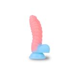 Zaga Oyun Karanlıkta Parlayan Tırtıklı Dildo Ultra Yumuşak Realistik Yapay Penis