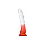 Zaga Oyun Myst Color Dildo Realistik Jel Dokuda Testissiz Ultra Yumuşak Şeffaf Kırmızı Yapay Penis
