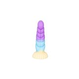Zaga Oyun Spiral Unicorn Tasarımlı Silikon Dildo – Renkli Ve Gerçekçi Dokulu