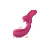Zaga Oyun Tongue Tease Eğri G-Spot Uyarıcı ve Klitoris Uyarıcı 2 In 1 Hareketli Dil Vibratör