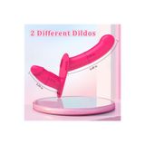 Zaga Oyun Uzaktan Kumandalı Çift Taraflı Titreşimli Strap-On Rose – 10 Mod, Su Geçirmez, Ayarlanabilir Kayışlı