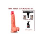 Zaga Oyun Yeni Nesil Çift Katmanlı Belden Bağlamalı 25 Cm Realistik Dildo Penis