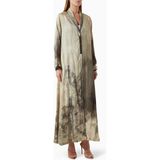 Zah Design Modern Iki Parçalı Ipek Abaya Minimal Tasarım ve Şık Detaylarla Kadınlar Için Ideal Seçim - Yeşil