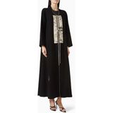 Zah Design Zarif Uzun Kollu Abaya Modern Tasarım ve Geleneksel Detaylarla Şıklığı Yansıtır - Siyah